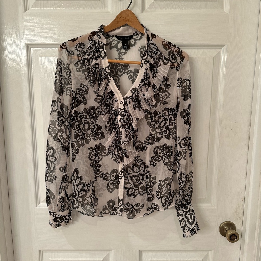 White House Black Market. Sheer blouse.